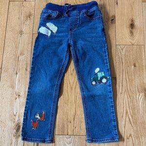 Mini Boden Farm Appliqué Denim Jeans Sz5Y
